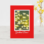 Carte Baisers blancs sur Red Get Well Card : Salutation (Fleur jaune)