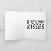 CARTE BAISERS D'ANNIVERSAIRE LÈVRES ROUGES (Intérieur)