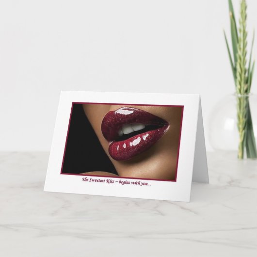 Carte Baisers de bonbon à fraise (Devant)