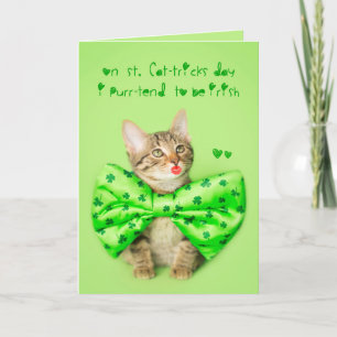 Carte Baisers de chaton de jour de St Patricks
