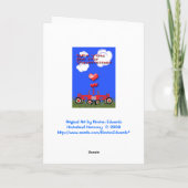 Carte Baisers des tracteurs sous des coeurs (Dos)