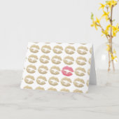 Carte Baisers en bâton blanc (Fleur jaune)