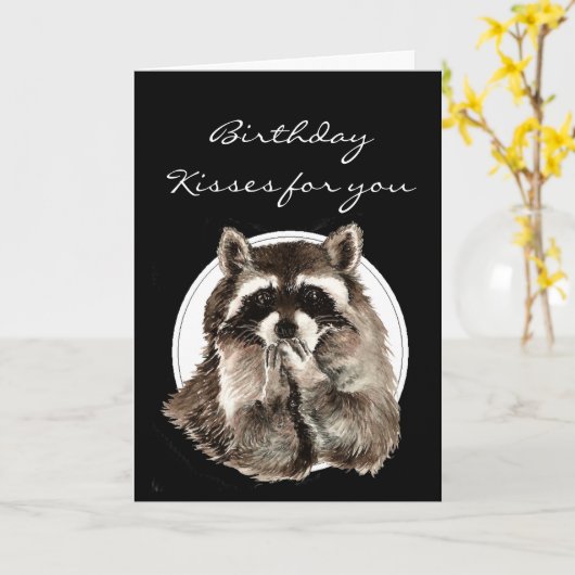 Carte Baisers faits sur commande d'anniversaire pour le (Fleur jaune)