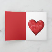 Carte Baisers Rouge du Cœur pour la Saint-Valentin (Intérieur)
