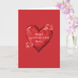 Carte Baisers Rouge du Cœur pour la Saint-Valentin