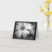 Carte Baisy noir et blanc (Fleur jaune)