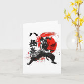 Carte Baji Quan Open Gate Huit Extremities Boxe Kung (Fleur jaune)