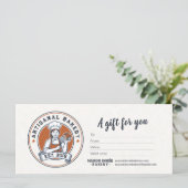 Carte Bakery Store Pastry Chef Baker Gift Certificate (Debout devant)