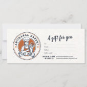 Carte Bakery Store Pastry Chef Baker Gift Certificate (Devant)