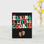 Carte Baking A Little Cookie Cute Christmas Pregnancy An (Fleur jaune)