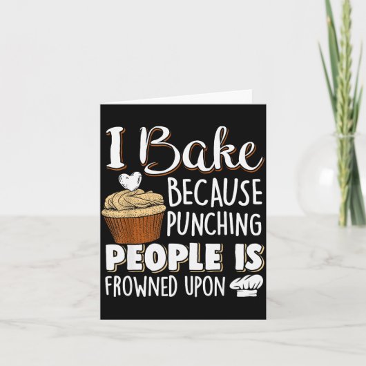 Carte Baking Lover Punching People - Baker & Cupcake (Devant)
