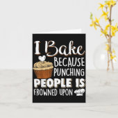 Carte Baking Lover Punching People - Baker & Cupcake (Fleur jaune)
