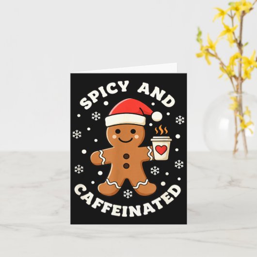 Carte Baking Scy And Caffeinated Gingerbread Coffee Chri (Fleur jaune)