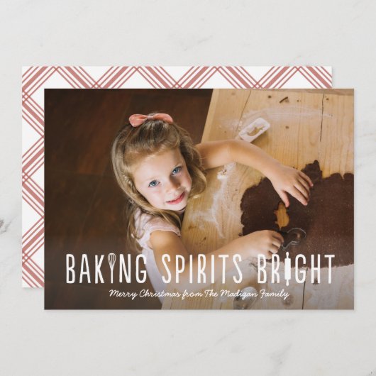 Carte Baking Spirits Bright Holiday (Devant / Derrière)