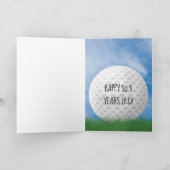 Carte Bal de golf à demi-anniversaire (Intérieur)