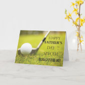 Carte Bal de golf Brother Fête des pères en herbe (Fleur jaune)