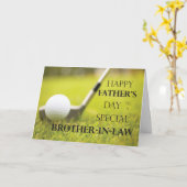 Carte Bal de golf de Fête des pères de frère en herbe (Fleur jaune)