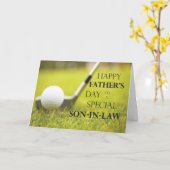 Carte Bal de golf de Fête des pères de gendre en herbe (Fleur jaune)