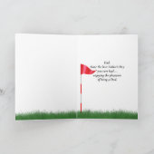 Carte Bal de golf de la Fête des Pères sur un Tee (Intérieur)
