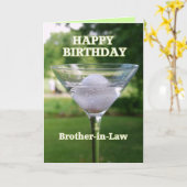 Carte Bal de golf Martini Brother-in-Law (Fleur jaune)
