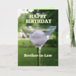 Carte Bal de golf Martini Brother-in-Law<br><div class="desc">"Martini Golf Ball Birthday" de Catherine ShermanGolf est une excellente excuse pour fêter un anniversaire au dix-neuvième trou !</div>