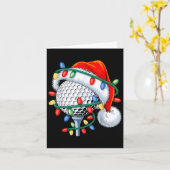 Carte Bal de golf Santa Hat Xmas Funny Christmas Boys Ho (Fleur jaune)
