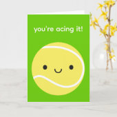 Carte Bal de tennis de Kawaii (Fleur jaune)