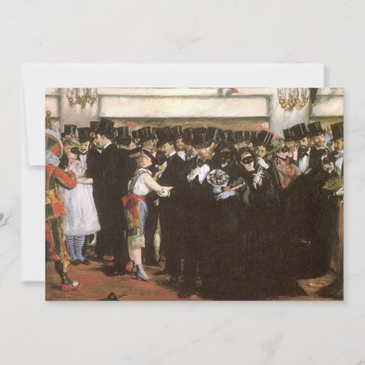Carte Bal masqué à l'Opéra par Édouard Manet (Devant)