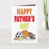 Carte Bal Sport Simple Fête des pères All Star Fan (Devant)