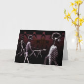 Carte Balade de minuit de squelettes de rayon X (Fleur jaune)