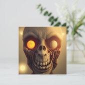 Carte Balade effrayante Zombie Halloween (Debout devant)