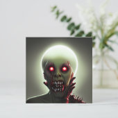 Carte Balade effrayante Zombie Halloween (Debout devant)
