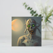 Carte Balade effrayante Zombie Halloween (Debout devant)