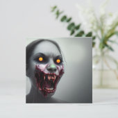 Carte Balade effrayante Zombie Halloween (Debout devant)