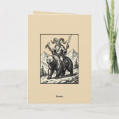 Carte Balan, Faucon et Ours (Dos)