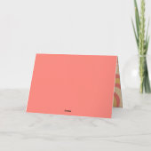 Carte Balayage liquide rétro Abstrait Motif rose jaune (Dos)