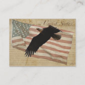 Carte BALD AMÉRICAINE EAGLE & US FLAG (Dos)
