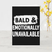 Carte Bald and Emotionally Unavailable Funny (Fleur jaune)