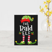 Carte Bald Christmas Elf Matching Pajama X-mas Party (Fleur jaune)