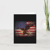 Carte Bald Eagle 4th Of July Christmas Gift American Fla (Devant)