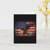 Carte Bald Eagle 4th Of July Christmas Gift American Fla (Fleur jaune)