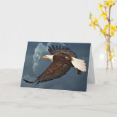 Carte Bald Eagle avec citation inspirante (Fleur jaune)