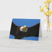 Carte Bald Eagle Flyby Up Close (Fleur jaune)