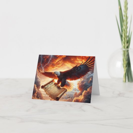 Carte Bald Eagle s'attaque à la Constitution américaine (Devant)