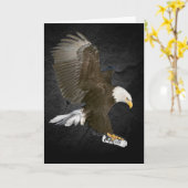 Carte Bald Eagle with 2026 Graduation Diploma  (Fleur jaune)