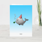 Carte Baleine adorable et mignonne (Dos)