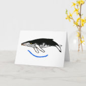 Carte BALEINE cool à bosse -Graphique animal en voie de  (Fleur jaune)