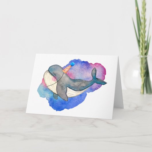 Carte Baleine de fête (Devant)