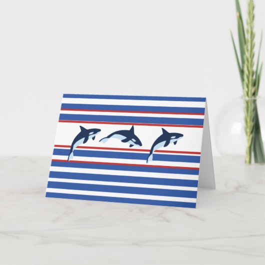 Carte Baleine d'un bon anniversaire (Devant)