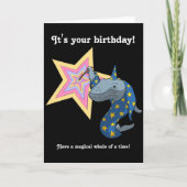 Carte Baleine magique d'un magicien du temps Caricature  (Devant)